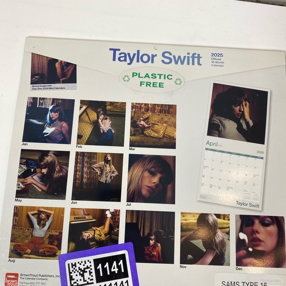 Taylor Swift Official Calendar 2025 16 month Events Wall Calendar NEW - Picture 4 of 7